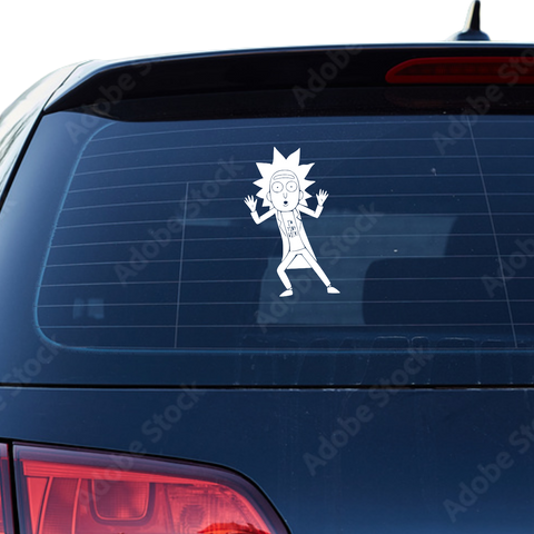 Tiny Rick. Aufkleber - Beispielansicht