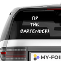 Tip The Bartender Aufkleber - Beispielansicht