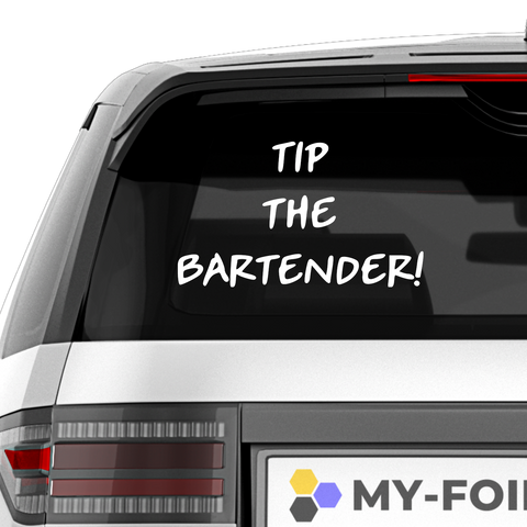 Tip The Bartender Aufkleber - Beispielansicht