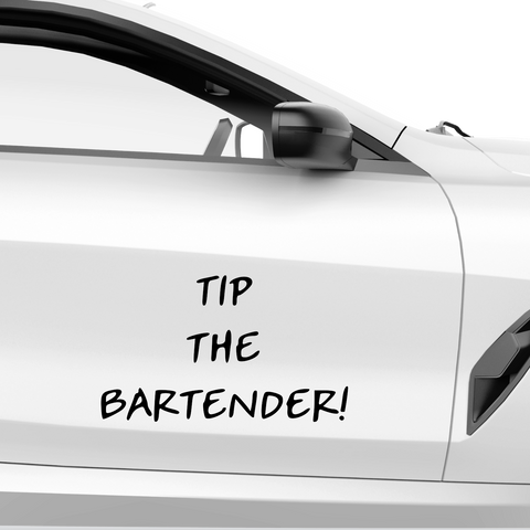 Tip The Bartender Aufkleber - Beispielansicht