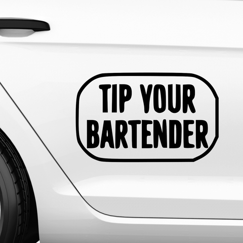 Tip your Bartender Aufkleber - Beispielansicht