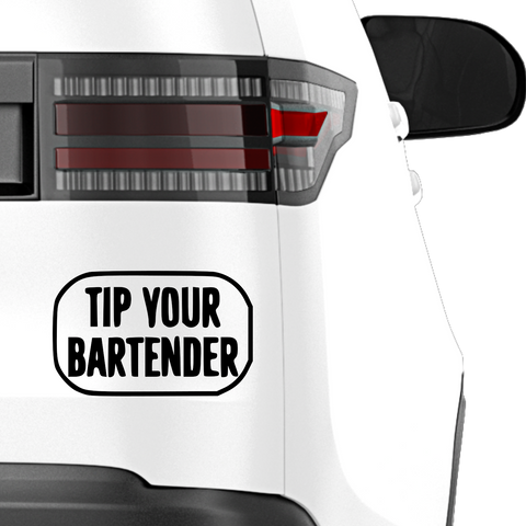 Tip your Bartender Aufkleber - Beispielansicht