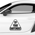 Tipp your Bartender Aufkleber - Beispielansicht