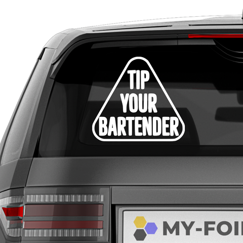 Tipp your Bartender Aufkleber - Beispielansicht