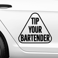 Tipp your Bartender Aufkleber - Beispielansicht