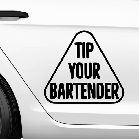 Tipp your Bartender Aufkleber - Beispielansicht