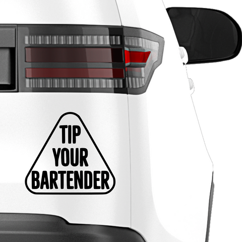 Tipp your Bartender Aufkleber - Beispielansicht
