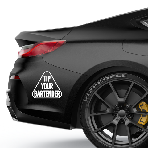 Tipp your Bartender Aufkleber - Beispielansicht