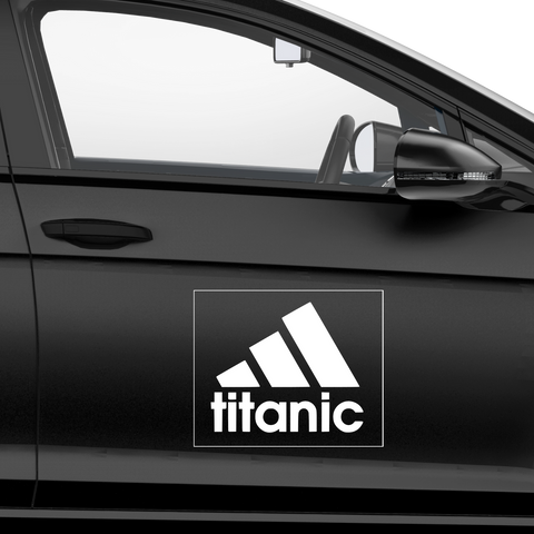 Titanic Adidas Fakelogo Aufkleber - Beispielansicht