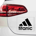 Titanic Adidas Fakelogo Aufkleber - Beispielansicht