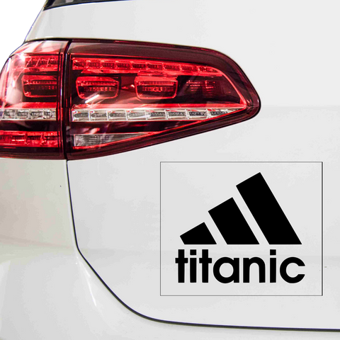 Titanic Adidas Fakelogo Aufkleber - Beispielansicht