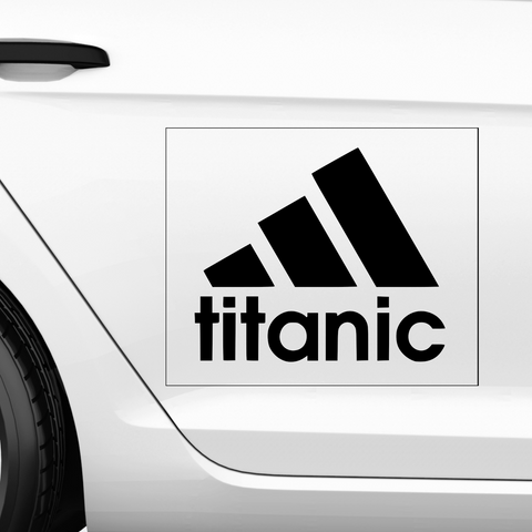 Titanic Adidas Fakelogo Aufkleber - Beispielansicht