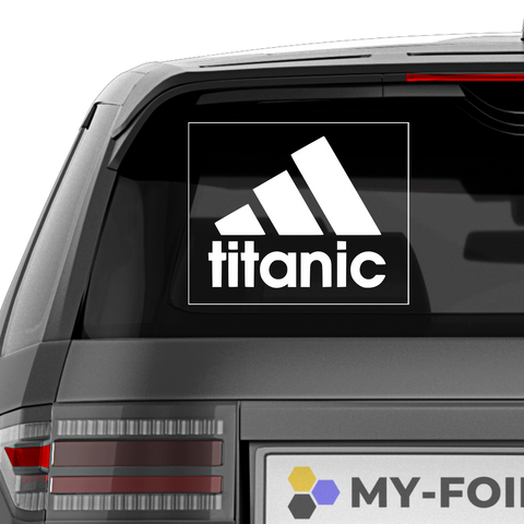 Titanic Adidas Fakelogo Aufkleber - Beispielansicht