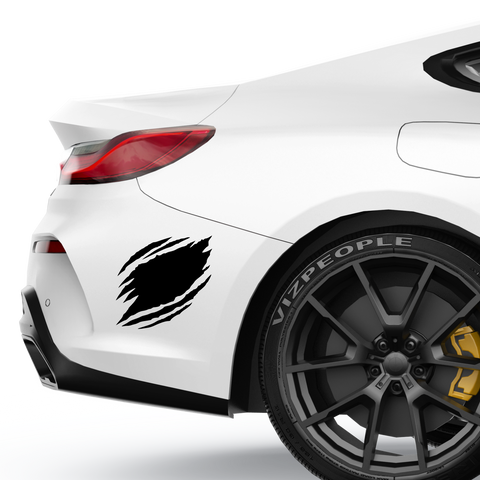 Torn Krallenrisse Aufkleber - Beispielansicht