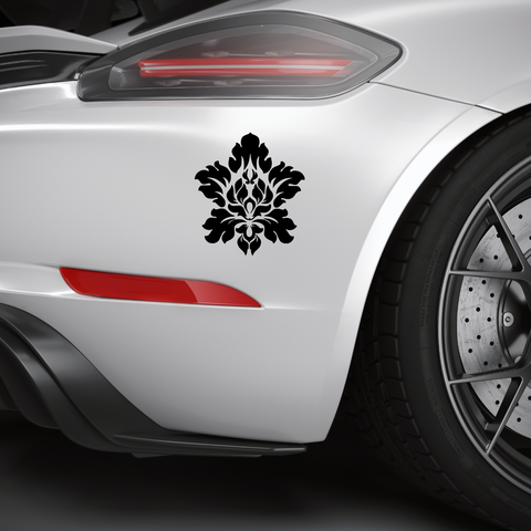 Totenkopf Blume Aufkleber 2 (2) - Beispielansicht