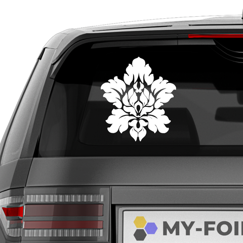 Totenkopf Blume Aufkleber 2 (2) - Beispielansicht