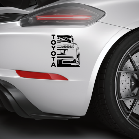 Toyota Supra Vertikal Aufkleber - Beispielansicht