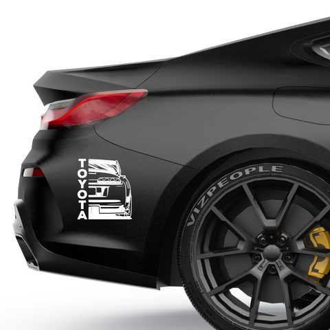 Toyota Supra Vertikal Aufkleber - Beispielansicht
