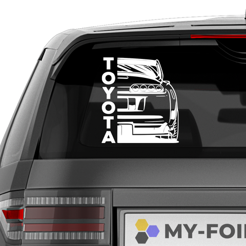 Toyota Supra Vertikal Aufkleber - Beispielansicht