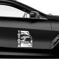 Toyota Supra Vertikal Aufkleber - Beispielansicht