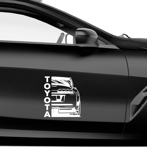 Toyota Supra Vertikal Aufkleber - Beispielansicht