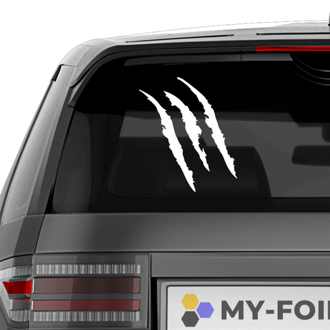 Triple Krallenschnitt Aufkleber - Beispielansicht