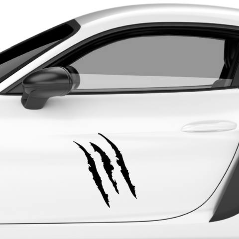 Triple Krallenschnitt Aufkleber - Beispielansicht