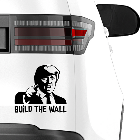 Trump Build the wall Aufkleber - Beispielansicht