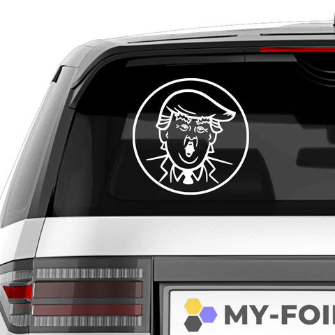 Trump Token Aufkleber - Beispielansicht