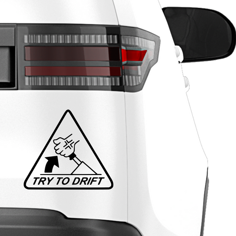 Try to drift Aufkleber - Beispielansicht