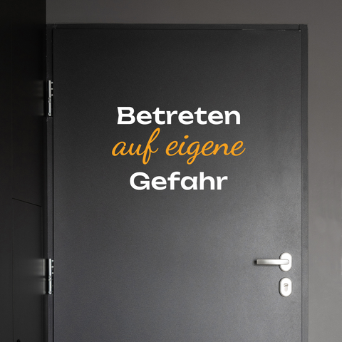 Türbeschriftung Klebebuchstaben