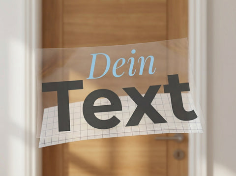 Türbeschriftung Klebebuchstaben