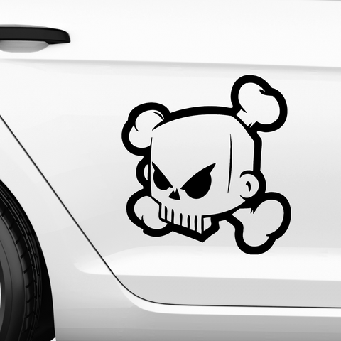 Tuning Aufkleber Totenkopf Nr 2 - Beispielansicht