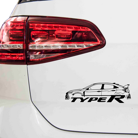 Type R Aufkleber - Beispielansicht