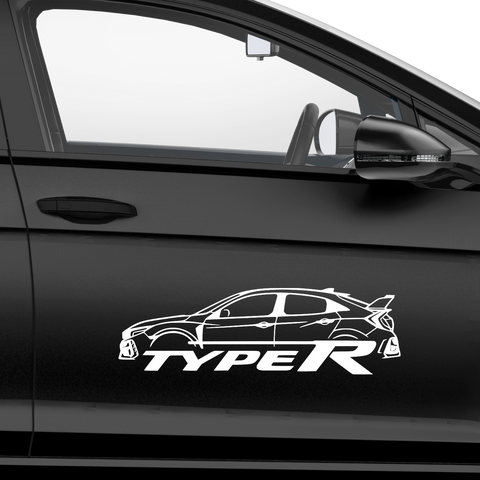 Type R Aufkleber - Beispielansicht