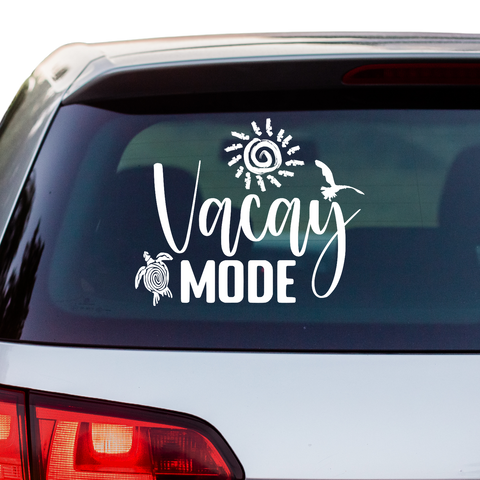 Vacay Mode Aufkleber - Beispielansicht