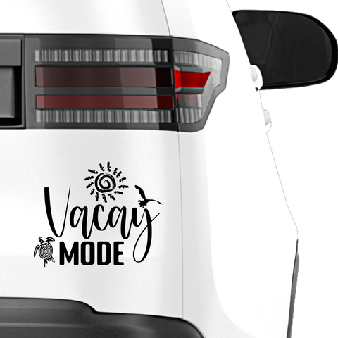 Vacay Mode Aufkleber - Beispielansicht