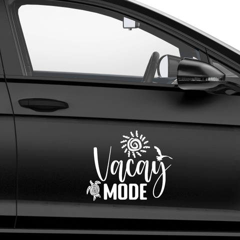 Vacay Mode Aufkleber - Beispielansicht