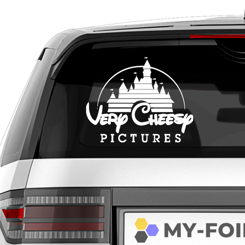 Very Cheesy Walt Disney Fakelogo Aufkleber - Beispielansicht
