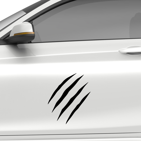 Vierfach Krallenriss Aufkleber - Beispielansicht