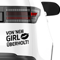 Von nem girl überholt Aufkleber - Beispielansicht