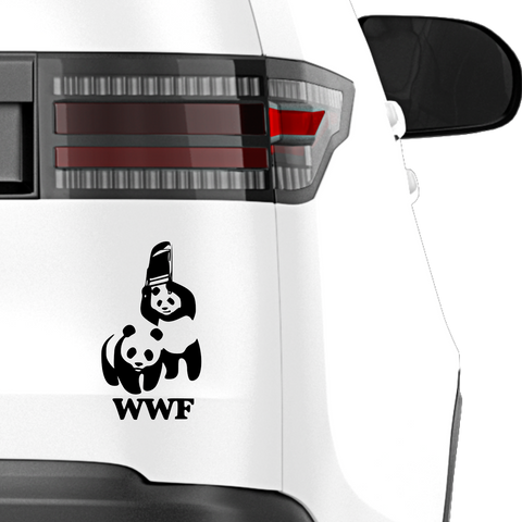 WWF Fakelogo Aufkleber - Beispielansicht