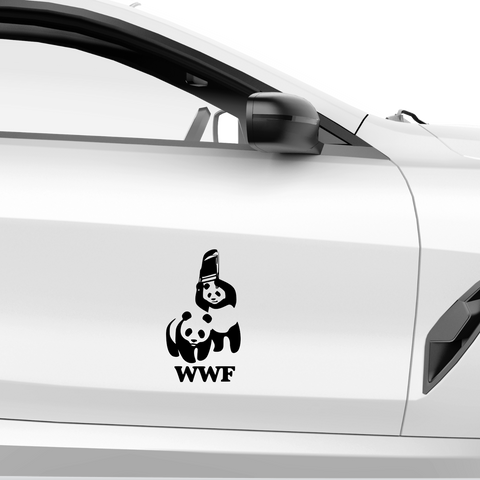 WWF Fakelogo Aufkleber - Beispielansicht