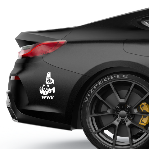 WWF Fakelogo Aufkleber - Beispielansicht