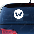 W Symbol Aufkleber - Beispielansicht