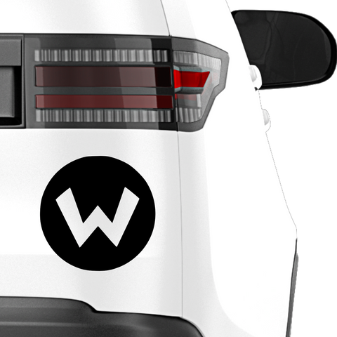 W Symbol Aufkleber - Beispielansicht