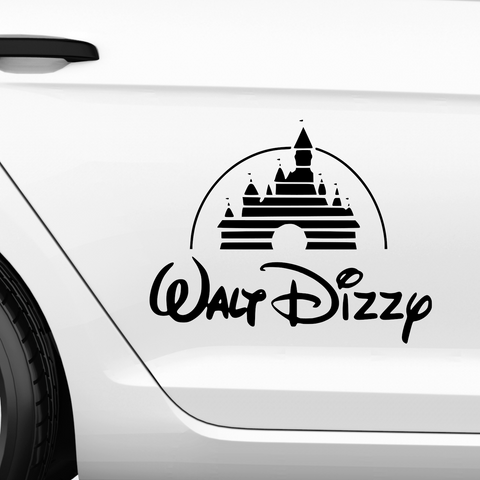 Walt Dizzy Walt Disney Fakelogo Aufkleber - Beispielansicht
