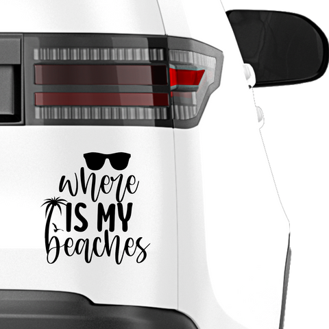 Where is my beaches Aufkleber - Beispielansicht