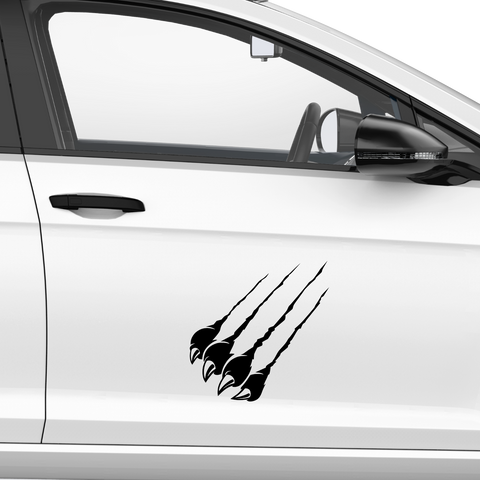 Wildkatze Krallenriss Aufkleber - Beispielansicht