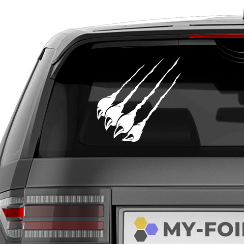 Wildkatze Krallenriss Aufkleber - Beispielansicht